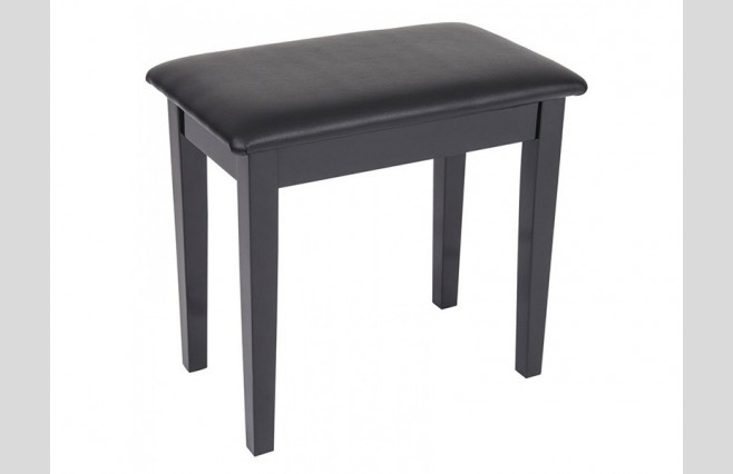 Kinsman KPB01BK Satin Black Piano Stool with Storage - Image 1